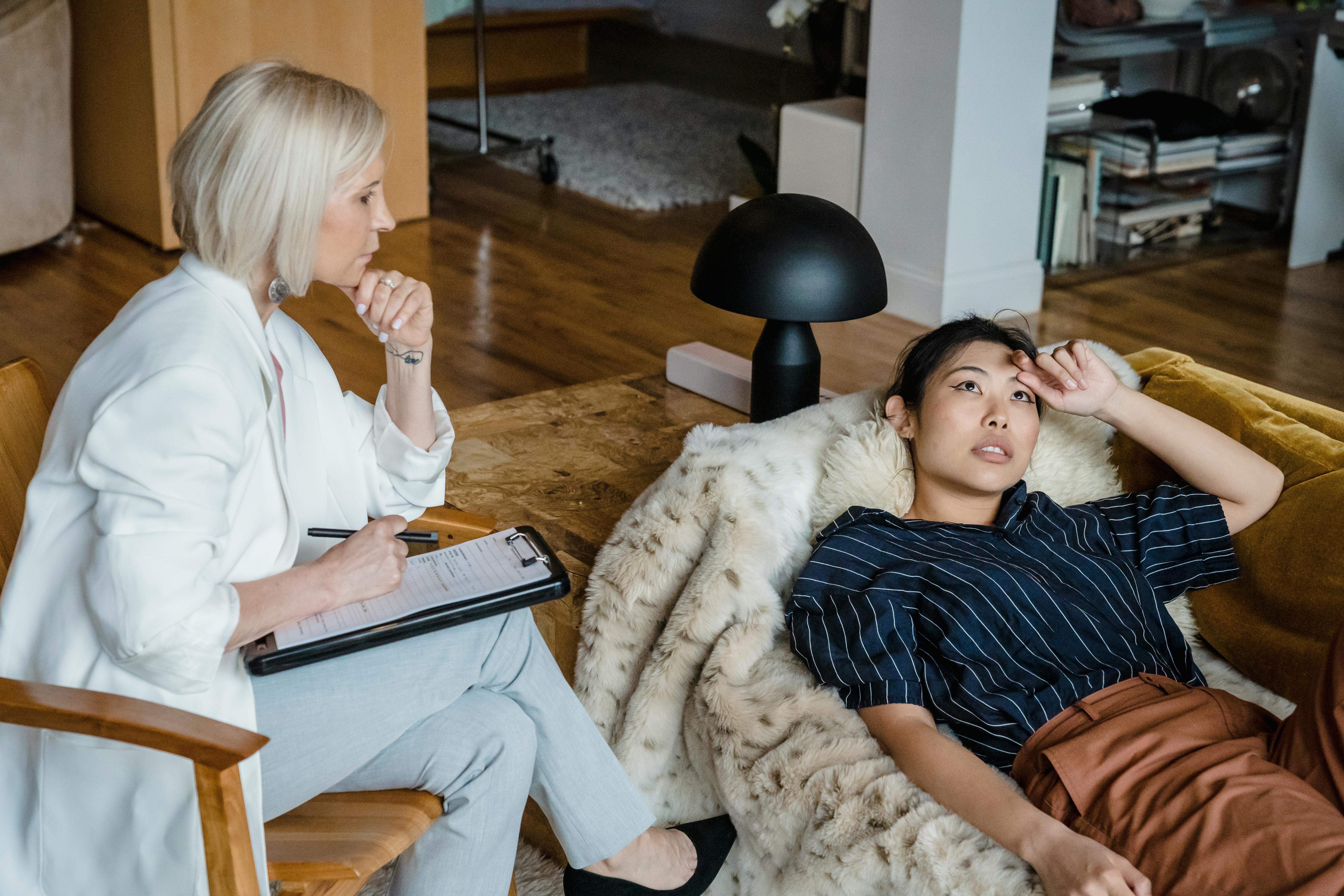 Therapist in session
